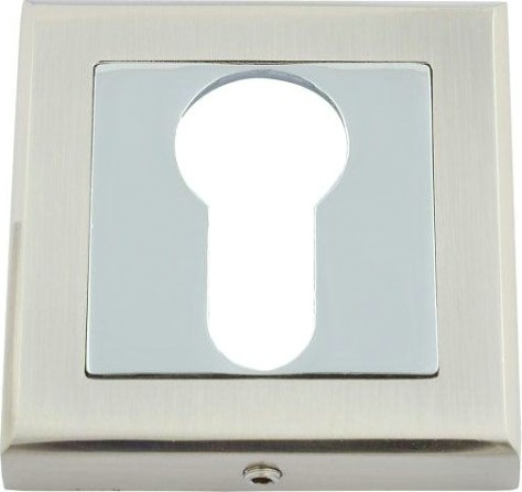 Накладка дверная НОРА-М НК-К на цилиндр "Матовый никель" [15496]