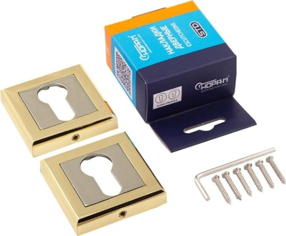 Накладка дверная НОРА-М НК-К на цилиндр "Золото" [15878]