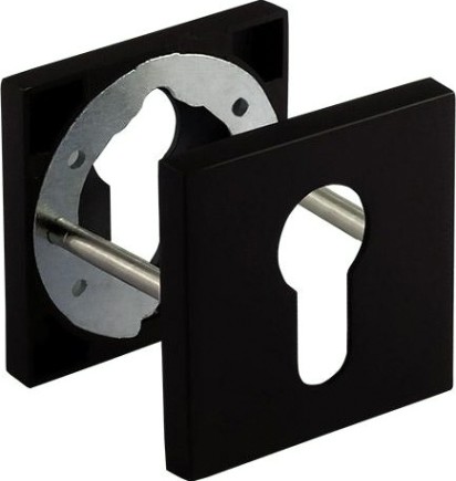 Накладка дверная НОРА-М НК-К Slim на цилиндр "Черная" [18646]