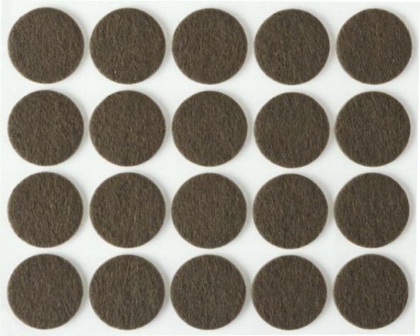 Накладки на мебельные ножки STAYER COMFORT самоклещ., фетровые, круглые d22 корич. [40910-22]