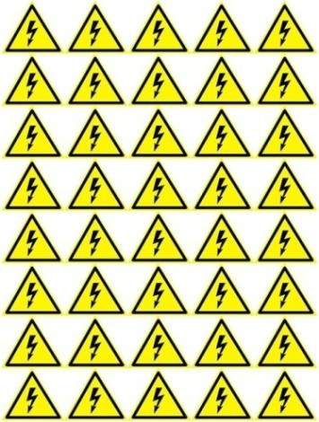 Наклейка REXANT 56-0006-2 (уп. 50 шт) «Опасность поражения электротоком» 50х50х50 мм [56-0006-2]