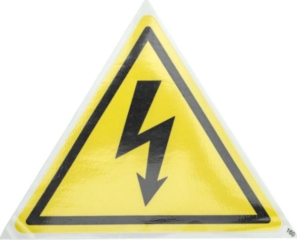 Наклейка REXANT 56-0006-5 (уп.5 шт) «Опасность поражения электротоком» 160х160х160 мм [56-0006-5]