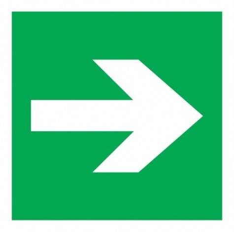 Наклейка REXANT 56-0029 (уп. 5 штук) "Направляющая стрелка"100*100 мм [56-0029]