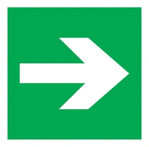 Наклейка REXANT 56-0030 (уп. 5 штук) "Направляющая стрелка"200*200 мм [56-0030]