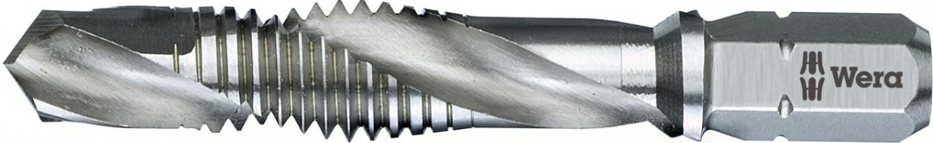 Наконечник комбинированный сверло - метчик М 3 847 HSS Combined Tap Bits WERA WE-104640 [WE-104640]