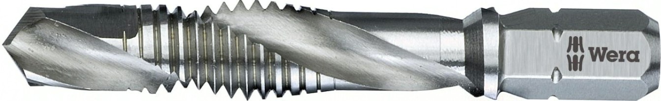 Наконечник комбинированный сверло - метчик М 6 847 HSS Combined Tap Bits WERA WE-104643 [WE-104643]