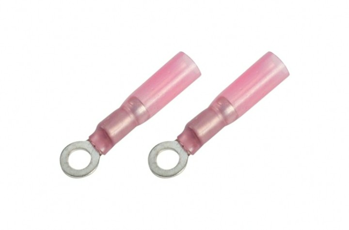 Наконечник REXANT 08-0009 (уп 100 шт) красный кольцевой термоусаживаемый ø 4.3 мм 05-1,5 мм [08-0009]