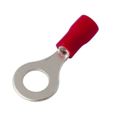 Наконечник REXANT 08-0015 (уп 100 шт) кольцевой изолированный ø 6.5 мм 0.5-1.5 мм² красн [08-0015]