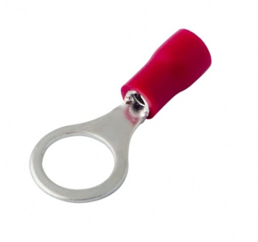 Наконечник REXANT 08-0016 (уп 100 шт) кольцевой изолированный ø 8.4 мм 0.5-1.5 мм² красн [08-0016]