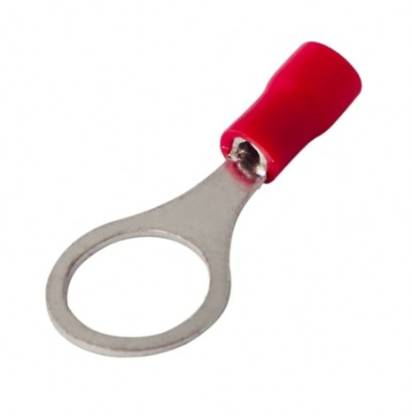 Наконечник REXANT 08-0017 (уп 100 шт) кольцевой изолированный ø 10.5 мм 0.5-1.5 мм² крас [08-0017]