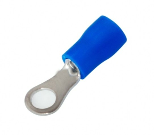 Наконечник REXANT 08-0032 (уп 100 шт) кольцевой изолированный ø 4.3 мм 1.5-2.5 мм² синий [08-0032]