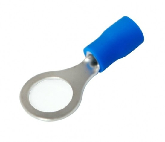 Наконечник REXANT 08-0036 (уп 100 шт) кольцевой изолированный ø 8.4 мм 1.5-2.5 мм² синий [08-0036]
