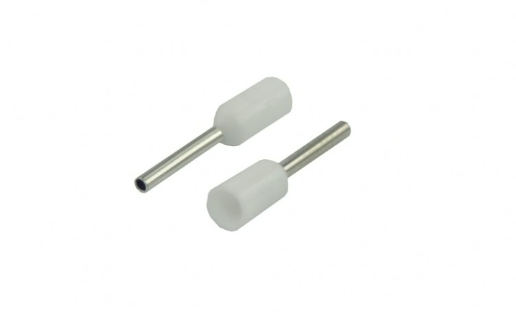 Наконечник REXANT 08-0811 (уп. 100 шт) F-8 мм 0.5 мм² (НШВи 0.5-8) белый [08-0811]