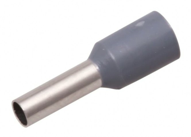 Наконечник REXANT 08-0822 (уп. 100 шт) F-18 мм 4 мм² (НШВи 4.0-18) серый [08-0822]