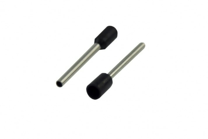 Наконечник REXANT 08-1816 (уп. 100 шт) f-18 мм 1.5 мм² (НШВИ 1.5-18) черный [08-1816]