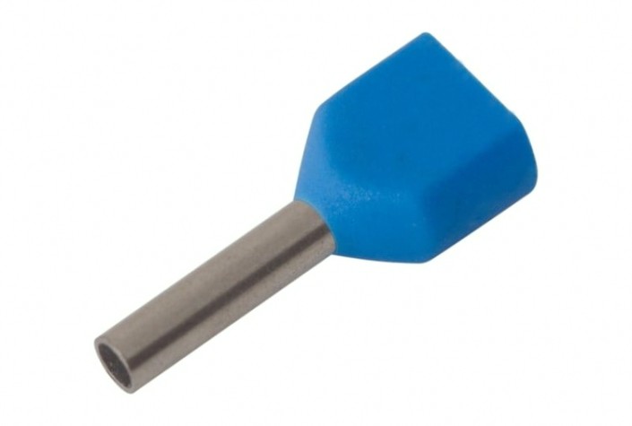 Наконечник REXANT 08-2802 (уп. 100 шт) F-8 мм 2х0.75 мм² (НШВИ(2) 0.75-8/нги2 0, [08-2802]