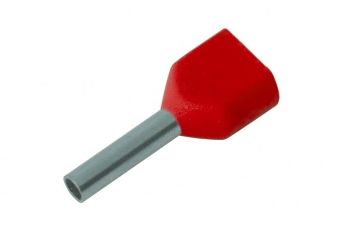 Наконечник REXANT 08-2803 (уп. 100 шт) F-8 мм 2х1 мм² (НШВИ(2) 1.0-8/нги2 1,0-8) [08-2803]