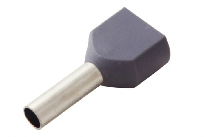 Наконечник REXANT 08-2808 (уп. 100 шт) F-10 мм 2х2.5 мм² (НШВИ(2) 2.5-10/нги2 2,5-10 мм [08-2808]