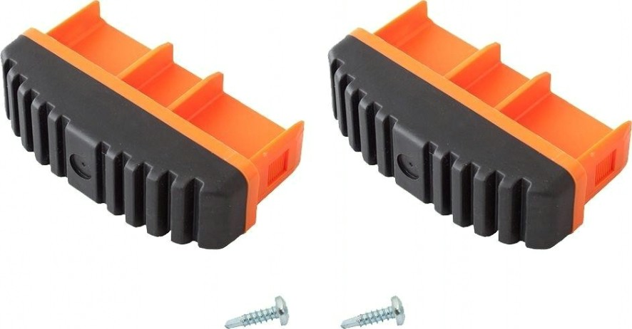 Наконечники боковин для лестниц KRAUSE 97х25 мм 211170 (комплект 2 шт.) оранжевые, нижние [211170]