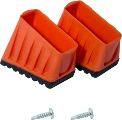 Наконечники боковин для стремянок KRAUSE 33х20 мм 214553 (комплект 2 шт.) оранжевые, двухкомпонентные [214553]