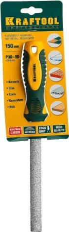 Напильник полукруглый KRAFTOOL 150мм с покрытием из карбида вольфрама, [16082-15_z01]