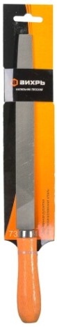 Напильник ВИХРЬ плоский 200 мм деревянная рукоятка [73/6/4/1]
