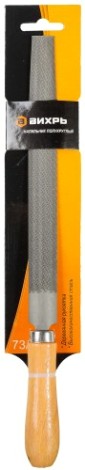 Напильник ВИХРЬ полукруглый 200 мм деревянная рукоятка [73/6/4/2]