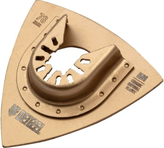 Насадка для реноватора Denzel 782 323 шлифовальная дельтовидная, hm, по плитке и дереву, [782323]