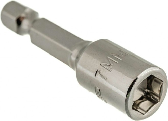 Насадка шестигранная ЗУБР МАСТЕР с торцовой головкой, магнитные, cr-v, e 1/4", 7х45 [26392-07-02]