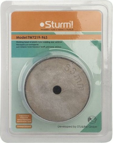 Насадка Sturm TW7219-963 для сварки пластиковых труб 63мм Насадка Sturm TW7219-963 для сварки пластиковых труб 63мм