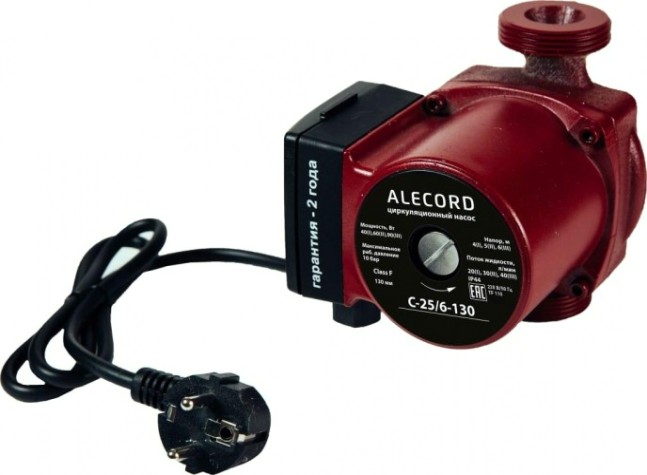 Насос циркуляционный ALECORD C-25/6-130 с кабелем [4640130924218]