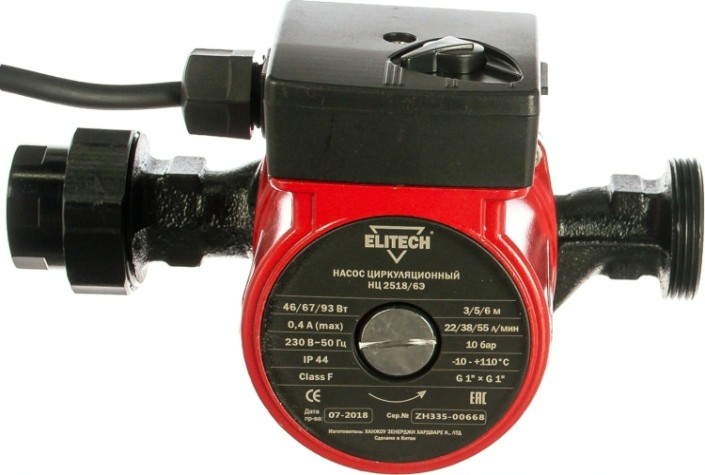 Насос циркуляционный ELITECH НЦ 2518/6Э [180467]