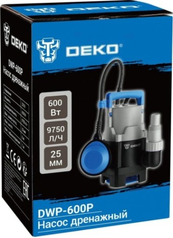 Насос дренажный DEKO DWP-600P Насос дренажный DEKO DWP-600P