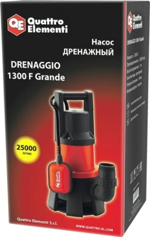 Насос дренажный QUATTRO ELEMENTI DRENAGGIO 1300F GRANDE [241-819]