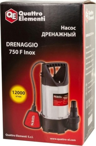 Насос дренажный QUATTRO ELEMENTI DRENAGGIO 750F INOX OX [770-728]