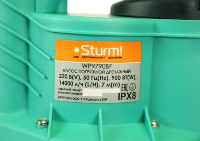 Насос дренажный Sturm WP9790BF Насос дренажный Sturm WP9790BF