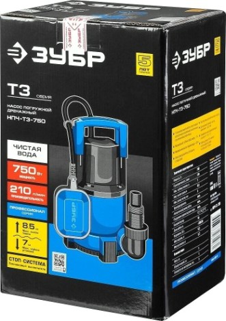 Насос дренажный ЗУБР НПЧ-Т3-750