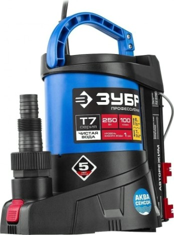 Насос дренажный ЗУБР НПЧ-Т7-250 с аквасенсором Насос дренажный ЗУБР НПЧ-Т7-250 с аквасенсором
