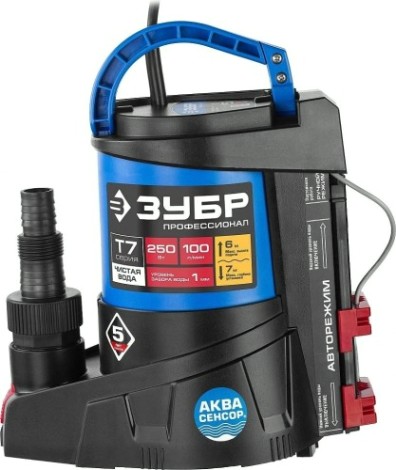 Насос дренажный ЗУБР НПЧ-Т7-250 с аквасенсором Насос дренажный ЗУБР НПЧ-Т7-250 с аквасенсором