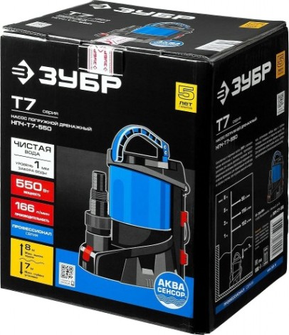 Насос дренажный ЗУБР НПЧ-Т7-550 с аквасенсором Насос дренажный ЗУБР НПЧ-Т7-550 с аквасенсором