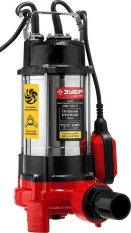 Насос дренажный ЗУБР НПФ-1100-Р с режущим механизмом
