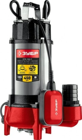 Насос дренажный ЗУБР НПФ- 450-Р с режущим механизмом [НПФ-450-Р]