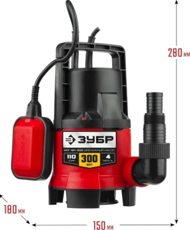 Насос дренажный ЗУБР НПГ-М1-300 Насос дренажный ЗУБР НПГ-М1-300
