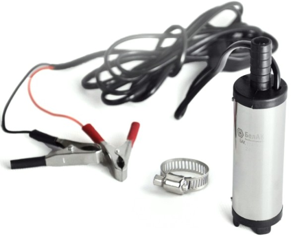 Насос перекачки топлива БелАК 24V D38 погружной, съемный фильтр, для канистр (БAK.17438) [БАК.17438]