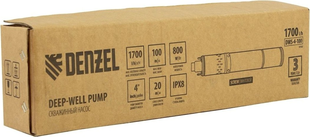 Насос скважинный Denzel DWS-4-100 [97252]