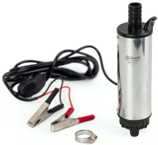 Насос топливный электрический БелАК 12V D50 перекачки погружной со съемным фильтром [БАК.00075]