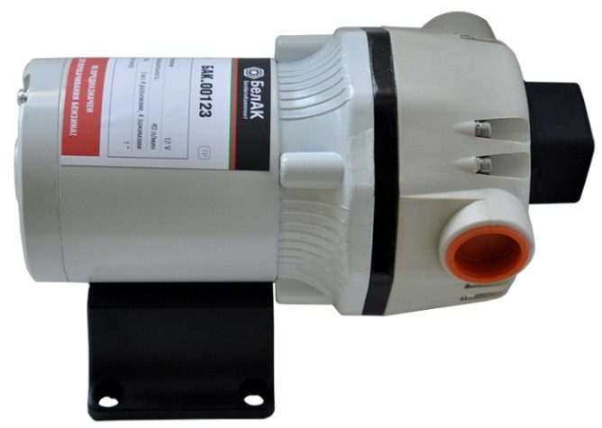 Насос топливный электрический БелАК ОРИОН перекачки и мочевины (adblue) 12v, 40 л/мин [БАК.00123]