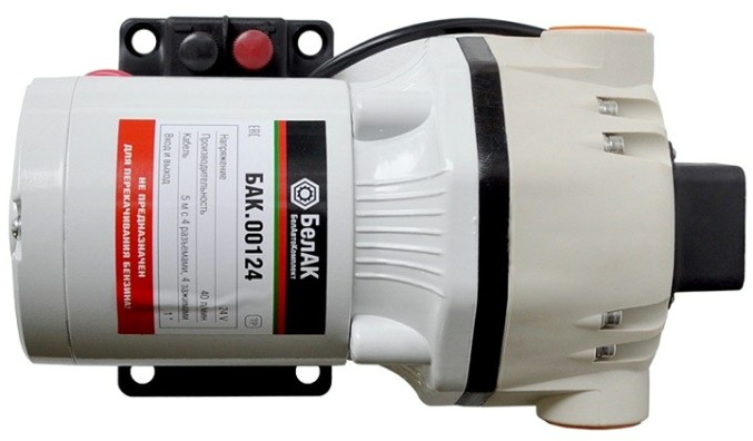 Насос топливный электрический БелАК ОРИОН перекачки и мочевины (adblue) 24v, 40 л/мин [БАК.00124]