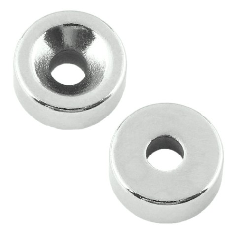 Неодимовый магнит REXANT 72-3601 диск 10х3 мм с зенковкой 7х3,5 мм, 6 шт Неодимовый магнит REXANT 72-3601 диск 10х3 мм с зенковкой 7х3,5 мм, 6 шт