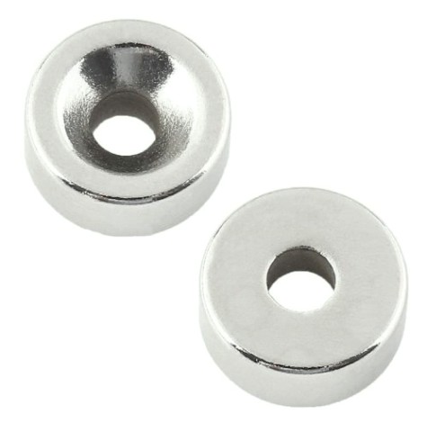 Неодимовый магнит REXANT 72-3603 диск 20х5 мм с зенковкой 10х4,5 мм, 2 шт Неодимовый магнит REXANT 72-3603 диск 20х5 мм с зенковкой 10х4,5 мм, 2 шт